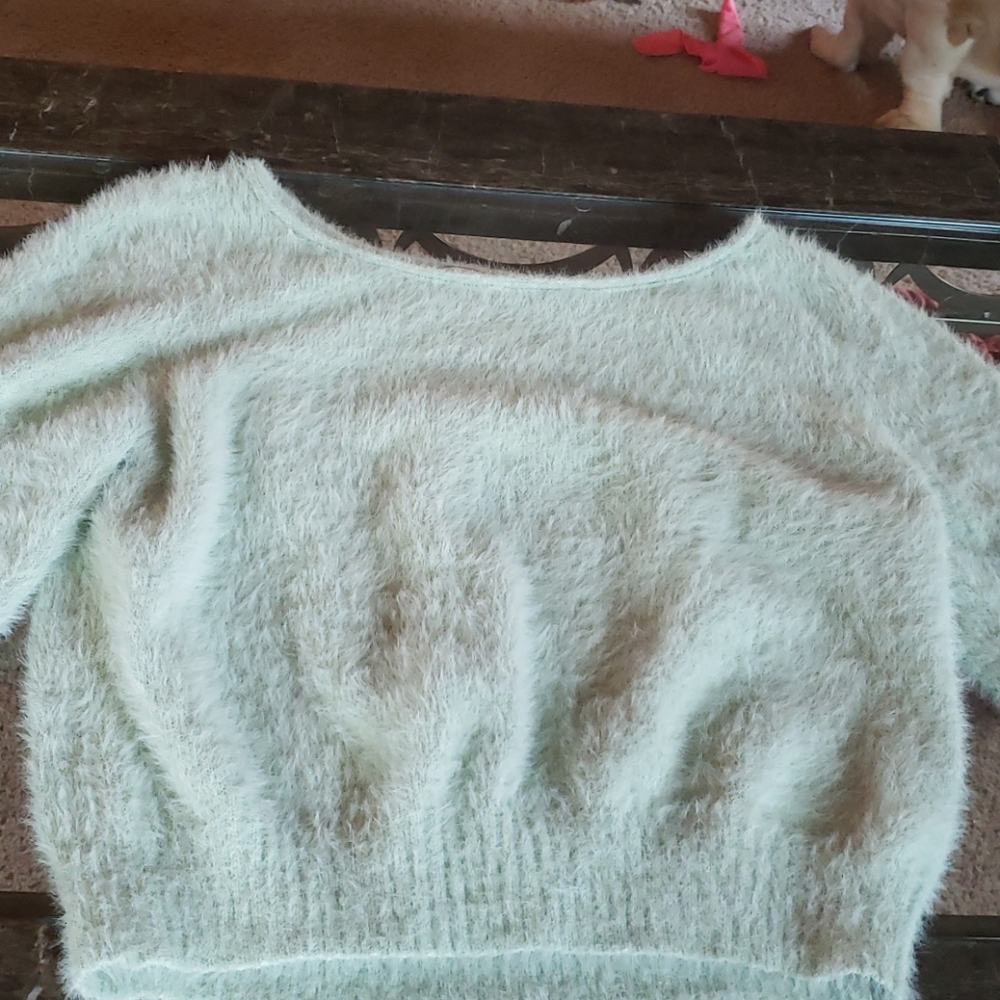 VICTORIAS SECRET Angora lime green sweater